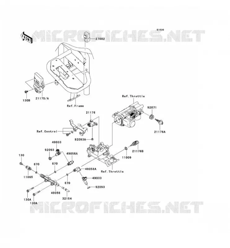 INJECTION CARBURANT Kawasaki SSV 620 2010 MULE 4010 TRANS 4X4  KAF620RAF
