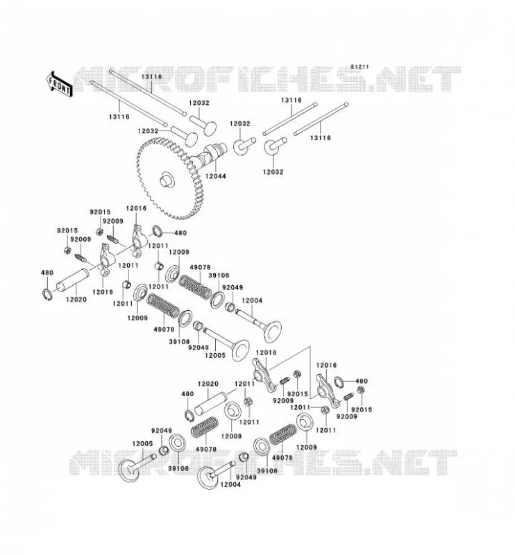 SOUPAPE/ARBRE A CAME Kawasaki SSV 620 2010 MULE 4010 TRANS 4X4  KAF620RAFA