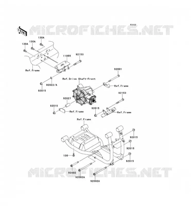 SUPPORT MOTEUR Kawasaki SSV 620 2012 MULE 4010 TRANS 4X4  KAF620RCF