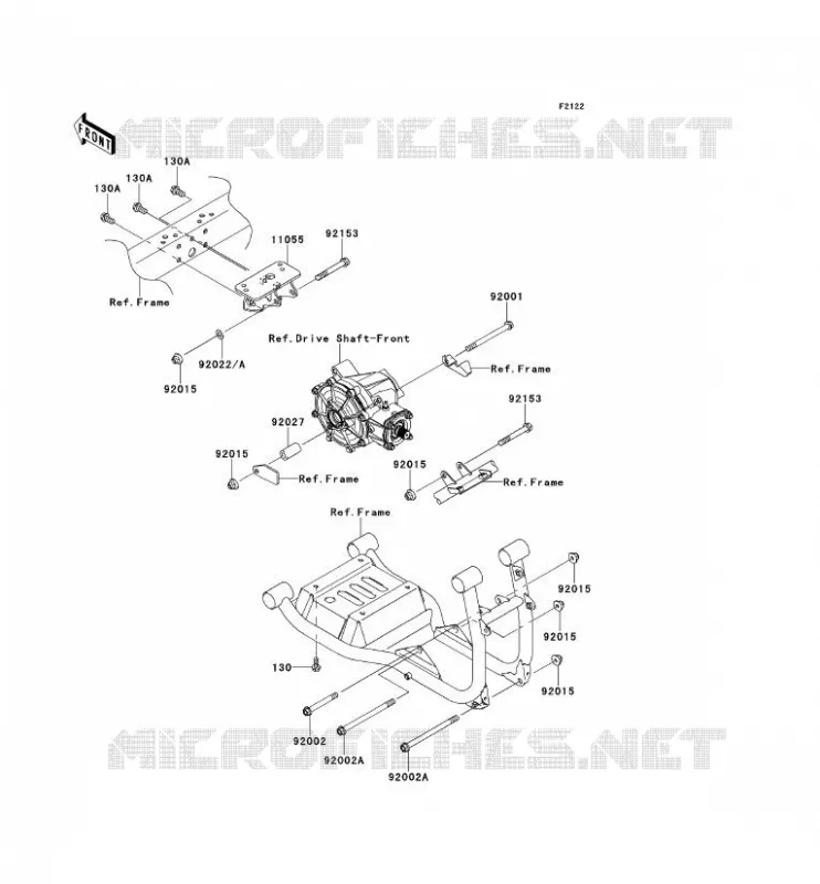 SUPPORT MOTEUR Kawasaki SSV 620 2012 MULE 4010 TRANS 4X4  KAF620RCFA