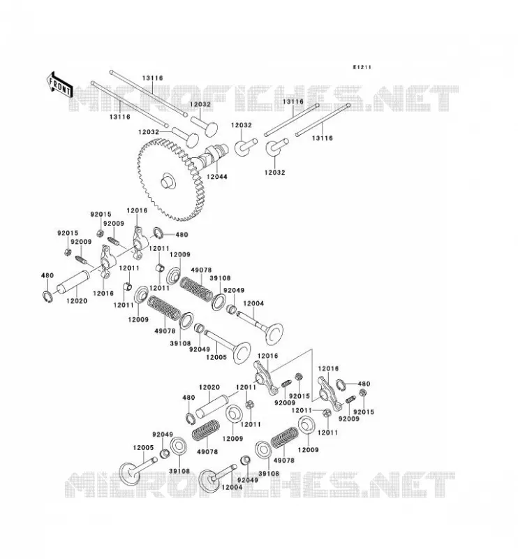 SOUPAPE/ARBRE A CAME Kawasaki SSV 620 2013 MULE 4010 TRANS 4X4  KAF620RDF