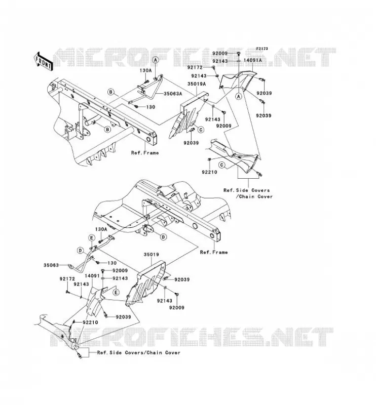 BAVETTE Kawasaki SSV 620 2013 MULE 4010 TRANS 4X4  KAF620RDF