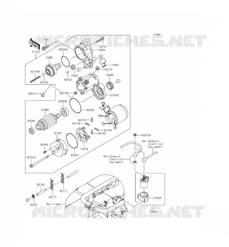 D&Eacute;MARREUR Kawasaki SSV 620 2014 MULE 4010 TRANS 4X4  KAF620REF