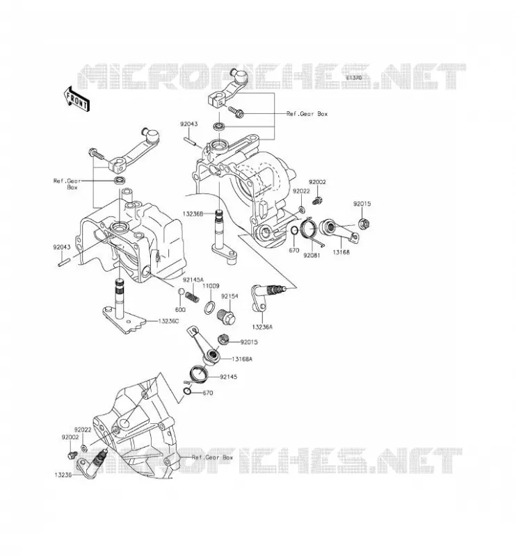 SELECTEUR Kawasaki SSV 620 2016 MULE 4010 TRANS 4X4  KAF620RGF