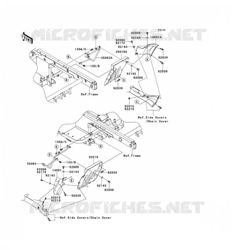 BAVETTE Kawasaki SSV 620 2009 MULE 4010 TRANS 4X4  KAF620S9F