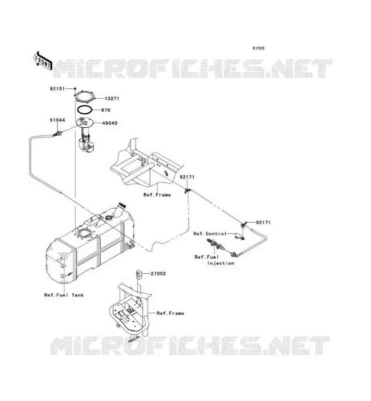POMPE A ESSENCE Kawasaki SSV 620 2010 MULE 4010 TRANS 4X4  KAF620SAF