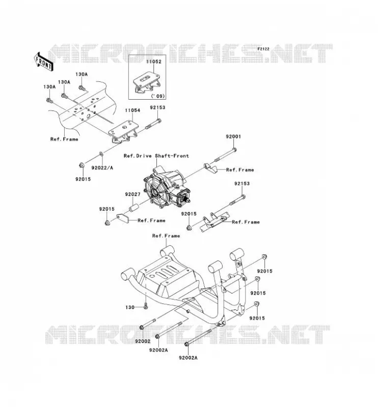 SUPPORT MOTEUR Kawasaki SSV 620 2010 MULE 4010 TRANS 4X4  KAF620SAF