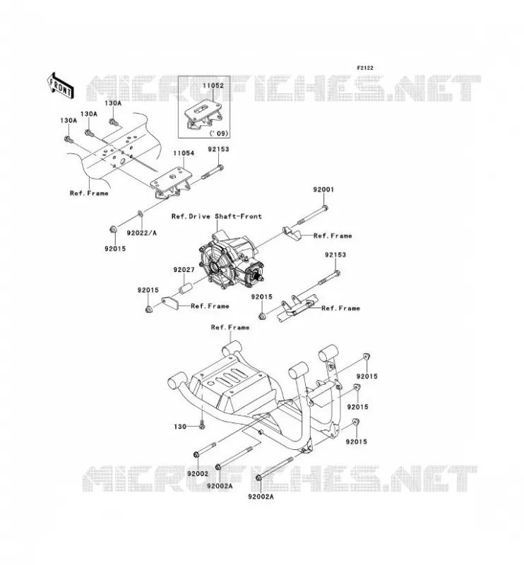 SUPPORT MOTEUR Kawasaki SSV 620 2011 MULE 4010 TRANS 4X4  KAF620SBF