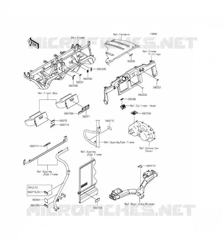 LABEL Kawasaki SSV 620 2014 MULE 4010 TRANS 4X4  KAF620SEF