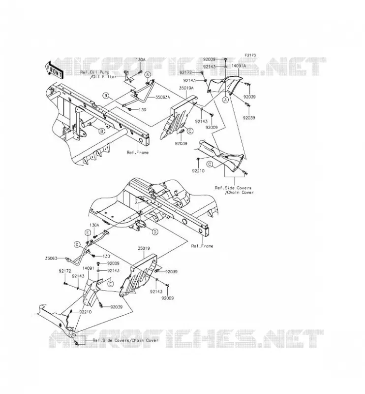 BAVETTE Kawasaki SSV 620 2015 MULE 4010 TRANS 4X4  KAF620SFF