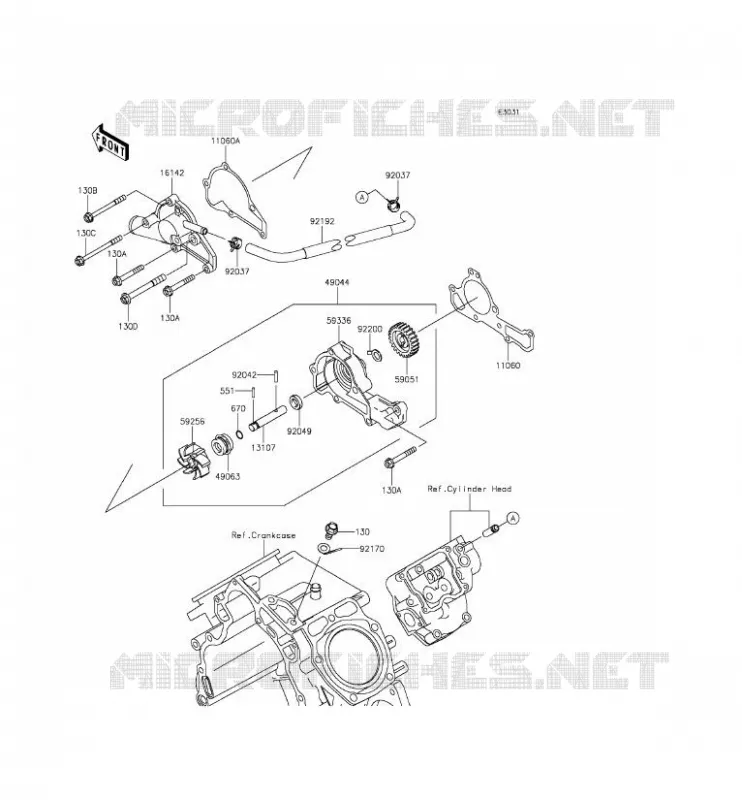 POMPE &Agrave; EAU Kawasaki SSV 620 2015 MULE 4010 TRANS 4X4  KAF620SFF