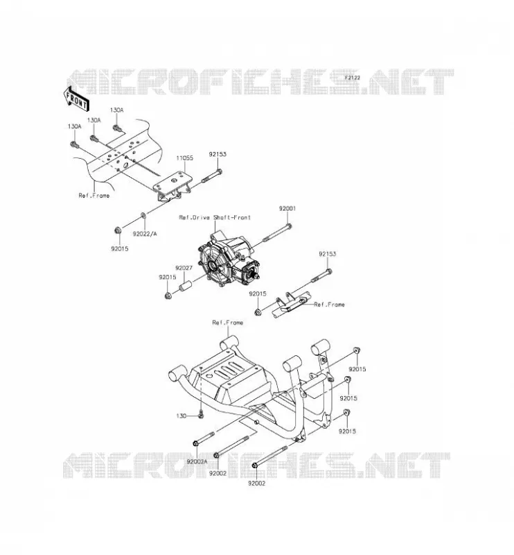 SUPPORT MOTEUR Kawasaki SSV 620 2015 MULE 4010 TRANS 4X4  KAF620SFF