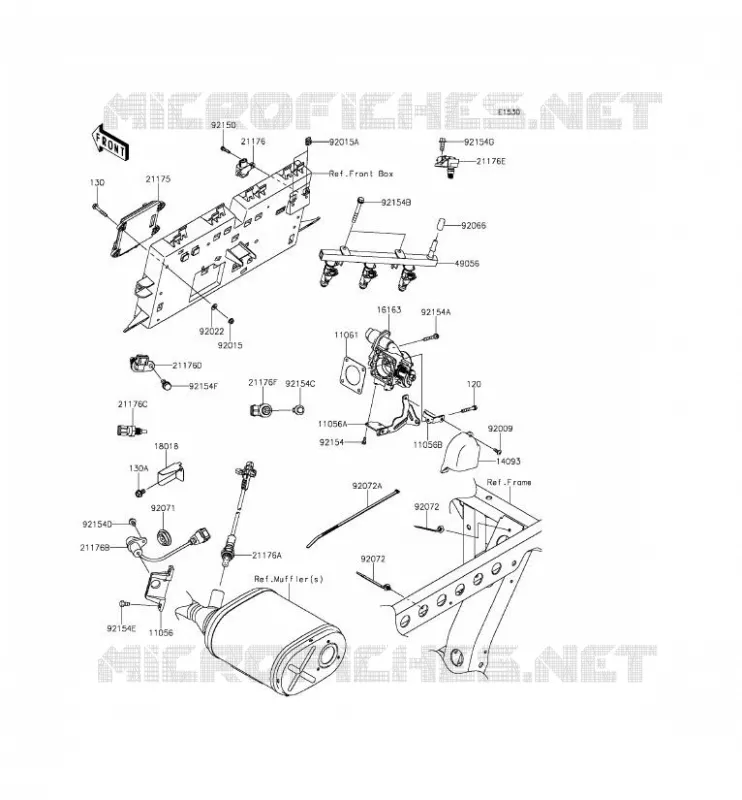 INJECTION CARBURANT Kawasaki SSV 820 2015 MULE PRO-FXT  KAF820AFF