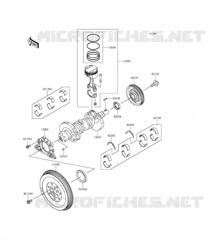 VILEBREQUIN/PISTON Kawasaki SSV 820 2015 MULE PRO-FXT  KAF820CFF