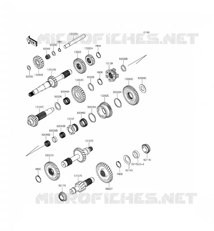 TRANSMISSION Kawasaki SSV 820 2016 MULE PRO-FXT  KAF820CGF