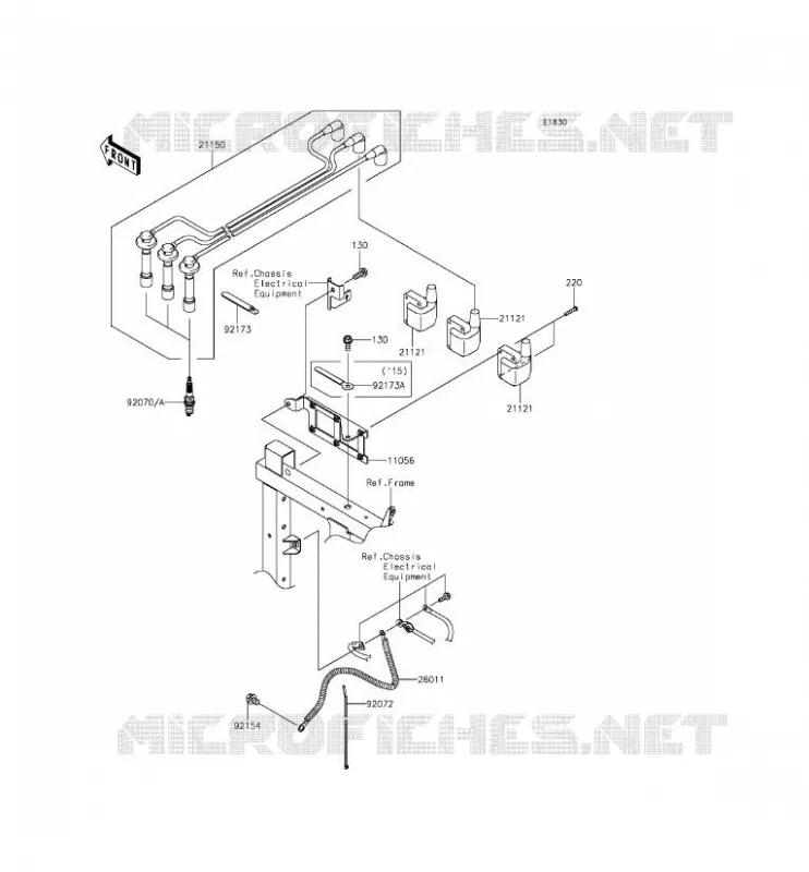 SYSTEME D&acute;ALLUMAGE Kawasaki SSV 820 2015 MULE PRO-FXT  KAF820DFF