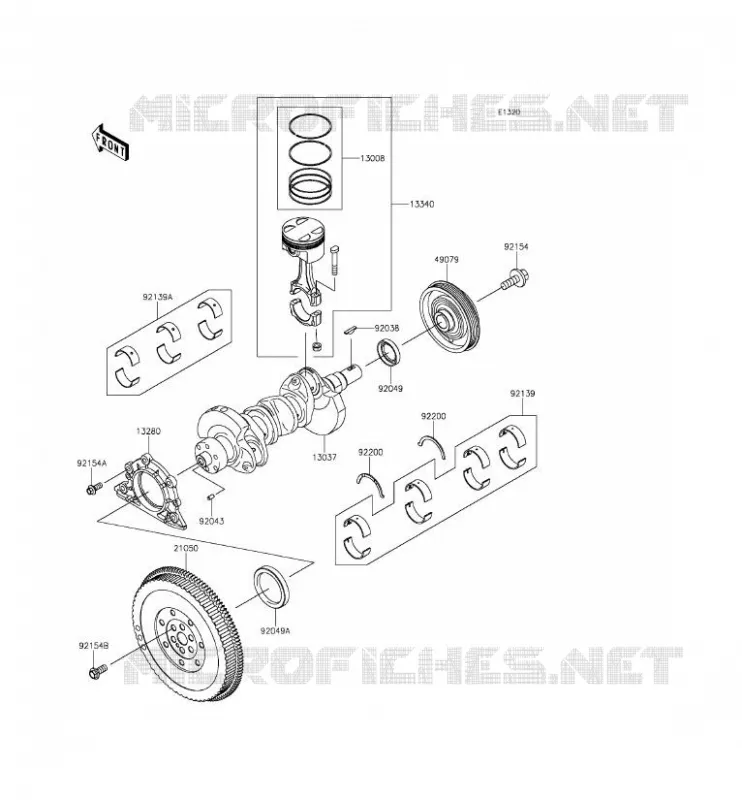 VILEBREQUIN/PISTON Kawasaki SSV 820 2015 MULE PRO-FXT  KAF820DFF