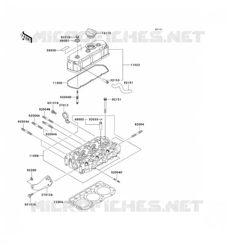 CULASSE Kawasaki SSV 950 2000 MULE 2510 DIESEL  KAF950-A1