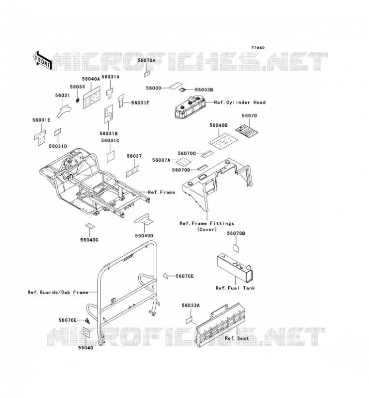 LABEL Kawasaki SSV 950 2000 MULE 2510 DIESEL  KAF950-A1