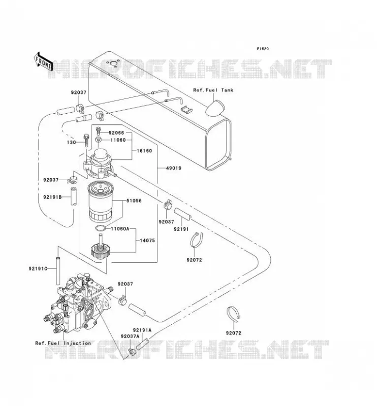 POMPE A ESSENCE Kawasaki SSV 950 no_year MULE 2510 DIESEL  KAF950-A1