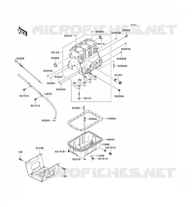 CARTER MOTEUR(S) Kawasaki SSV 950 2001 MULE 2510 DIESEL  KAF950-A2