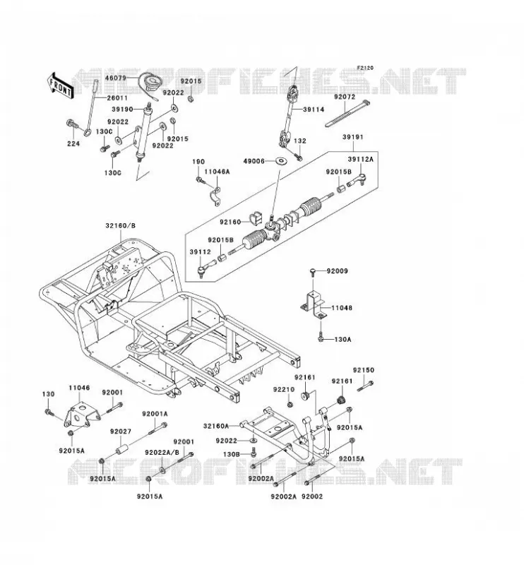 CH&Acirc;SSIS Kawasaki SSV 950 2001 MULE 2510 DIESEL  KAF950-A2