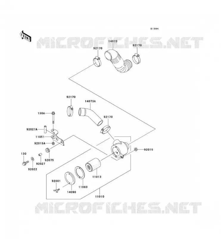 FILTRE A AIR - CONVERTISSEUR Kawasaki SSV 950 no_year MULE 2510 DIESEL  KAF950-A2