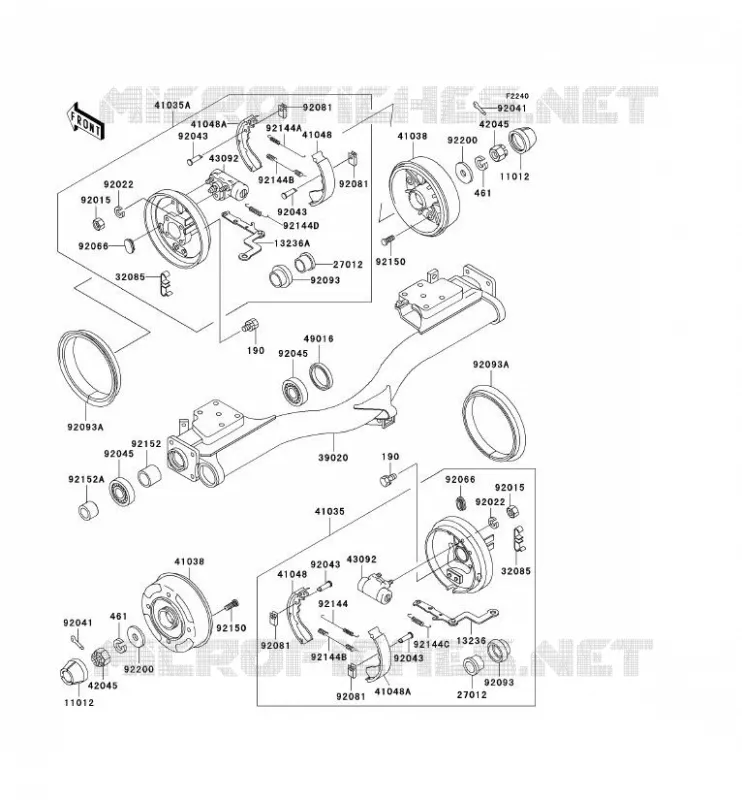 MOYEU ARRIERE/FREIN Kawasaki SSV 950 no_year MULE 2510 DIESEL  KAF950-A2