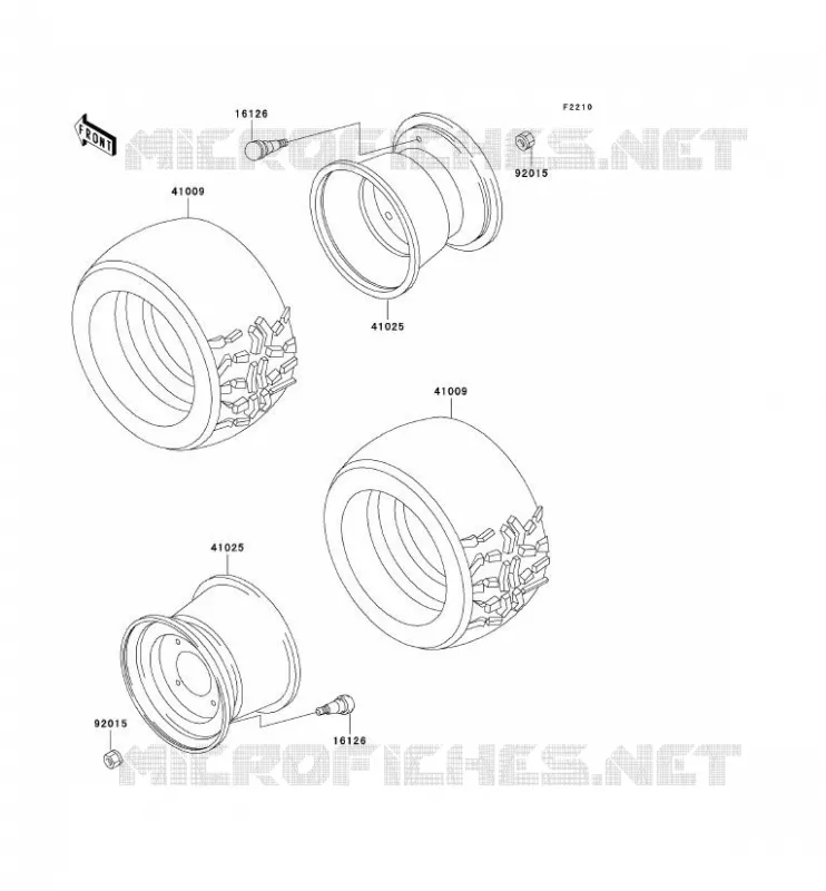 ROUE/PNEUS Kawasaki SSV 950 no_year MULE 2510 DIESEL  KAF950-A2