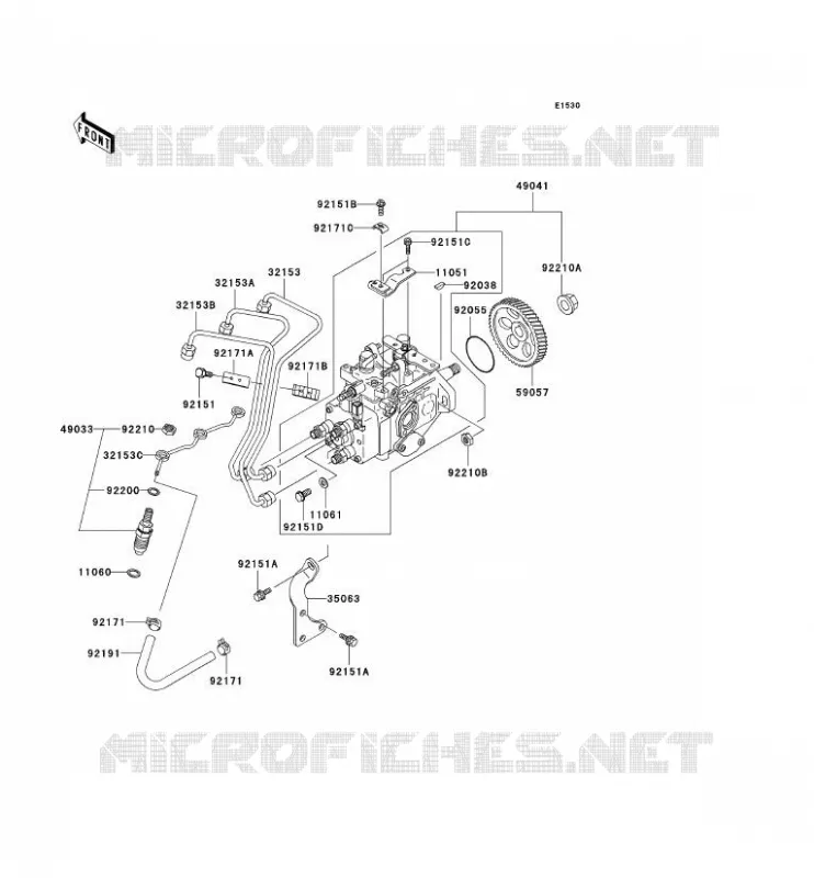 INJECTION CARBURANT Kawasaki SSV 950 2002 MULE 2510 DIESEL  KAF950-A3