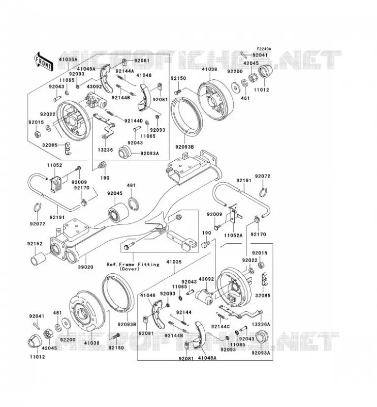 MOYEU ARRIERE Kawasaki SSV 950 2002 MULE 2510 DIESEL  KAF950-A3