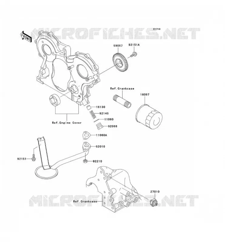 POMPE A HUILE Kawasaki SSV 950 2002 MULE 2510 DIESEL  KAF950-A3