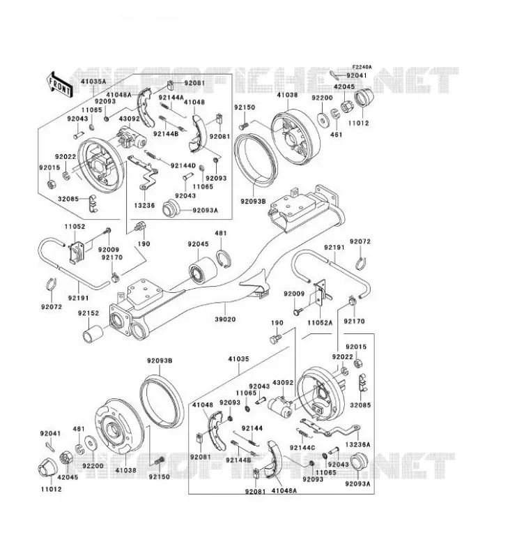 MOYEU ARRIERE/FREIN Kawasaki SSV 950 no_year MULE 2510 DIESEL  KAF950-A3
