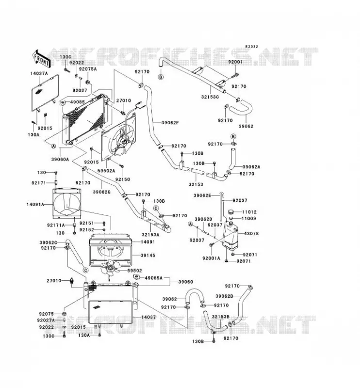 RADIATEUR Kawasaki SSV 950 no_year MULE 3010 DIESEL  KAF950-B1