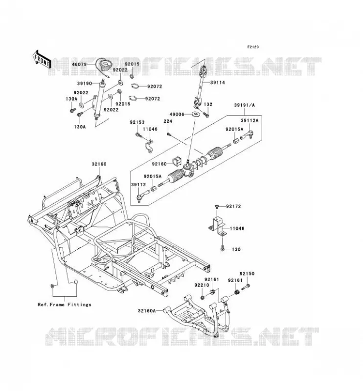CH&Acirc;SSIS Kawasaki SSV 950 2004 MULE 3010 DIESEL 4X4  KAF950-B2