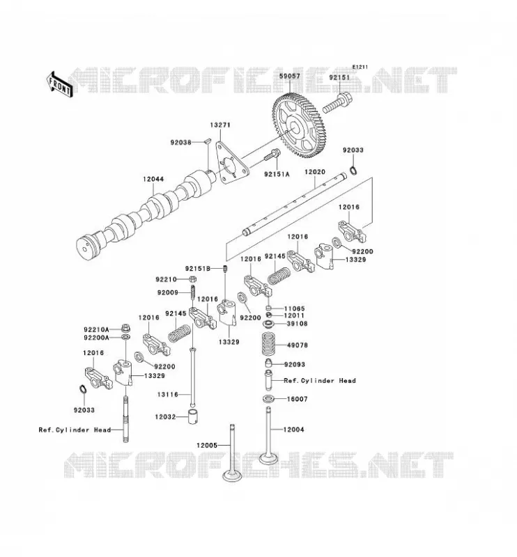 SOUPAPE/ARBRE A CAME Kawasaki SSV 950 2004 MULE 3010 DIESEL 4X4  KAF950-B2