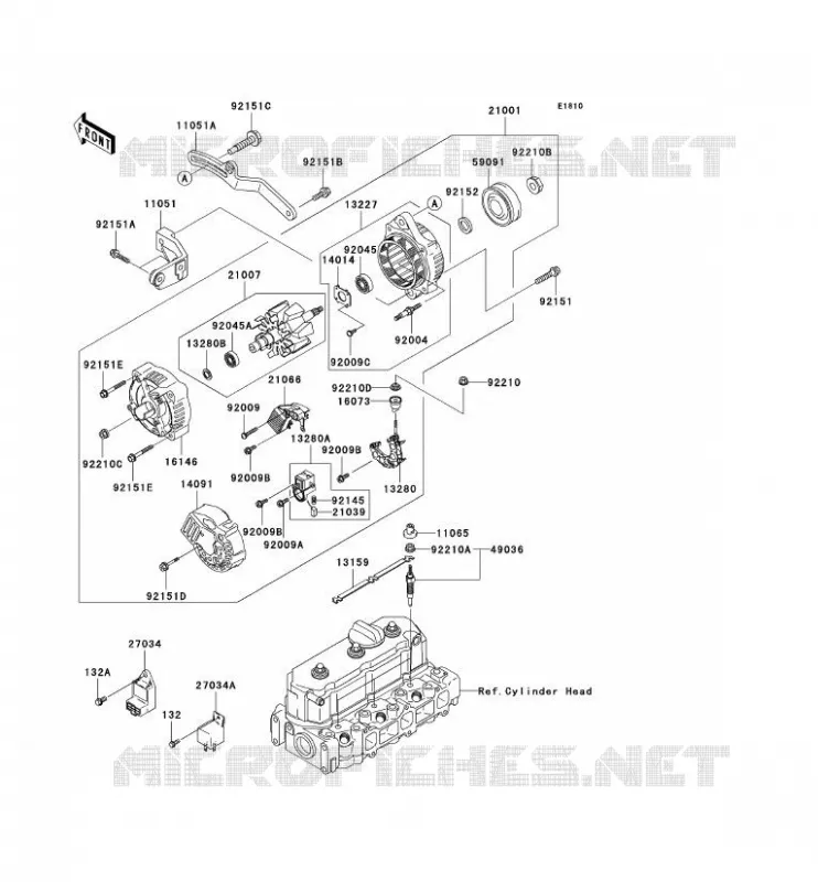 G&Eacute;N&Eacute;RATEUR Kawasaki SSV 950 2004 MULE 3010 DIESEL 4X4  KAF950-B2
