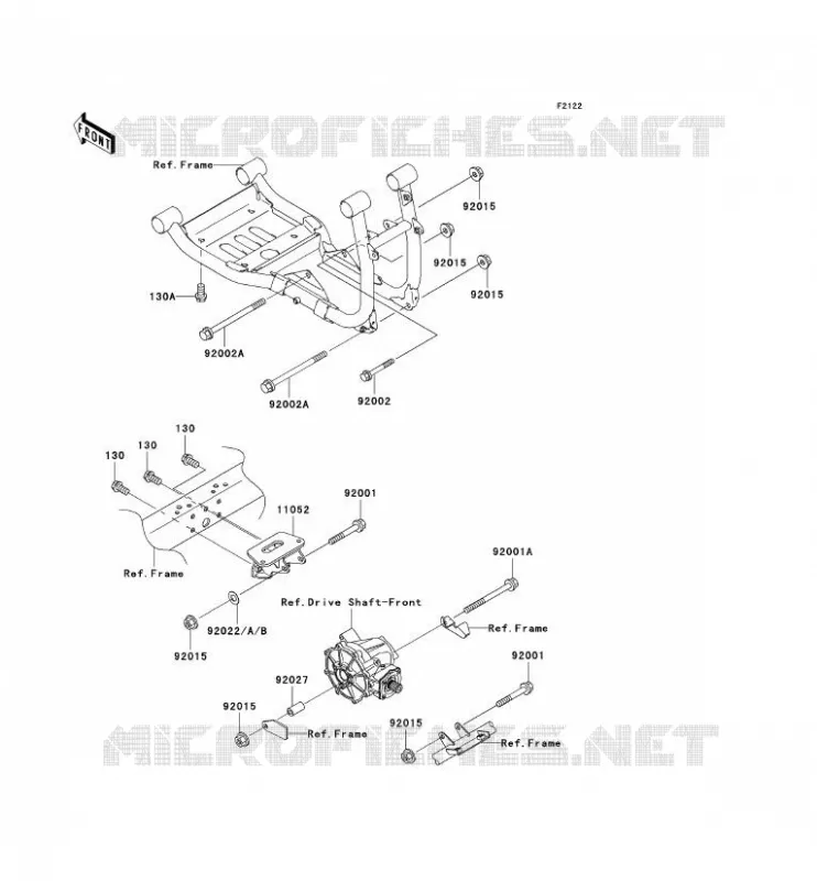 SUPPORT MOTEUR Kawasaki SSV 950 2004 MULE 3010 DIESEL 4X4  KAF950-B2
