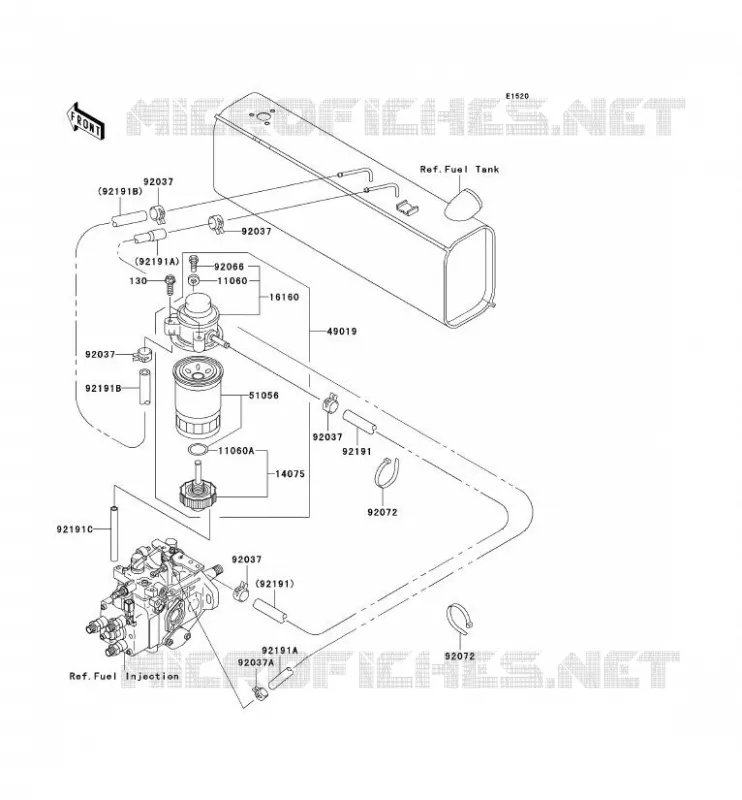 POMPE A ESSENCE Kawasaki SSV 950 2005 MULE 3010 DIESEL 4X4  KAF950-B3