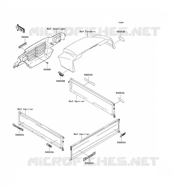 STICKER Kawasaki SSV 950 2005 MULE 3010 DIESEL 4X4  KAF950-B3