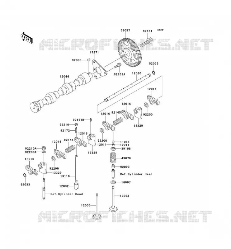SOUPAPE/ARBRE A CAME Kawasaki SSV 950 2006 MULE 3010 DIESEL 4X4  KAF950B6F