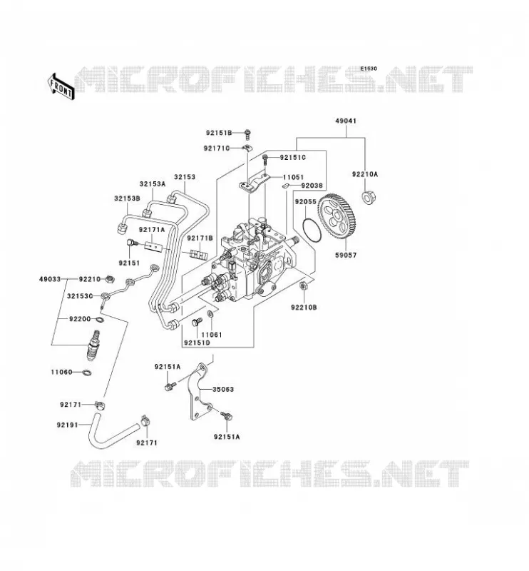 INJECTION CARBURANT Kawasaki SSV 950 2007 MULE 3010 DIESEL 4X4  KAF950B7F