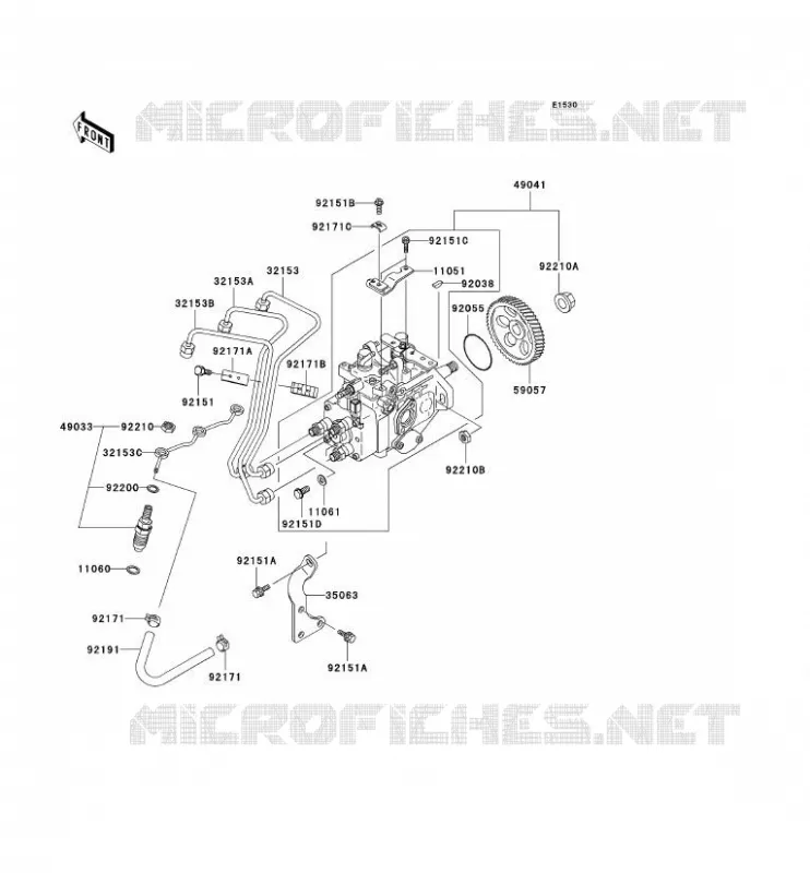INJECTION CARBURANT Kawasaki SSV 950 2007 MULE 3010 DIESEL 4X4  KAF950B7F