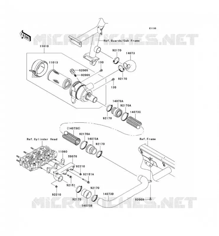FILTRE A AIR Kawasaki SSV 950 2007 MULE 3010 TRANS 4X4 DIESEL  KAF950C7F