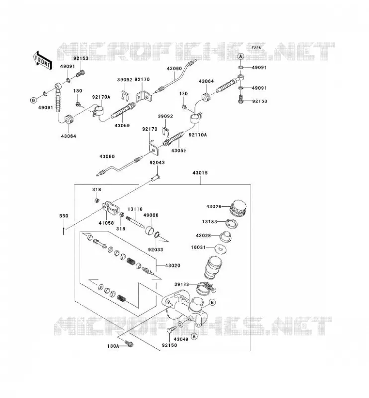 MAiTRE CYLINDRE Kawasaki SSV 950 2007 MULE 3010 TRANS 4X4 DIESEL  KAF950C7F