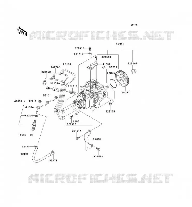 INJECTION CARBURANT Kawasaki SSV 950 2008 MULE 3010 DIESEL 4X4  KAF950D8F