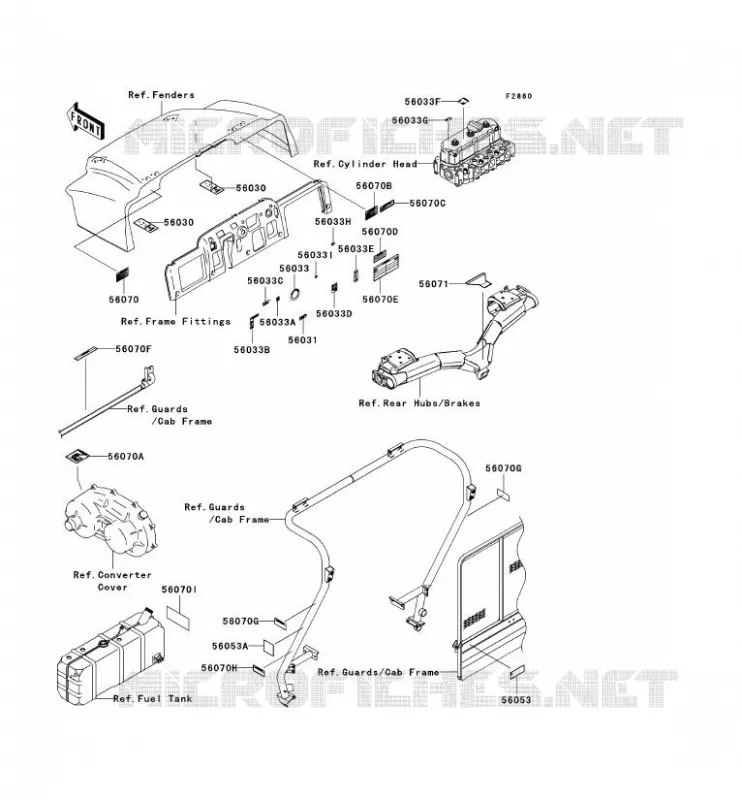 LABEL Kawasaki SSV 950 2008 MULE 3010 TRANS 4X4 DIESEL  KAF950E8F