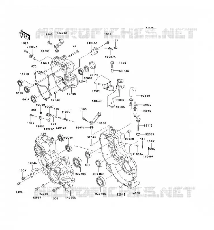 PONT Kawasaki SSV 950 2008 MULE 3010 TRANS 4X4 DIESEL  KAF950E8F