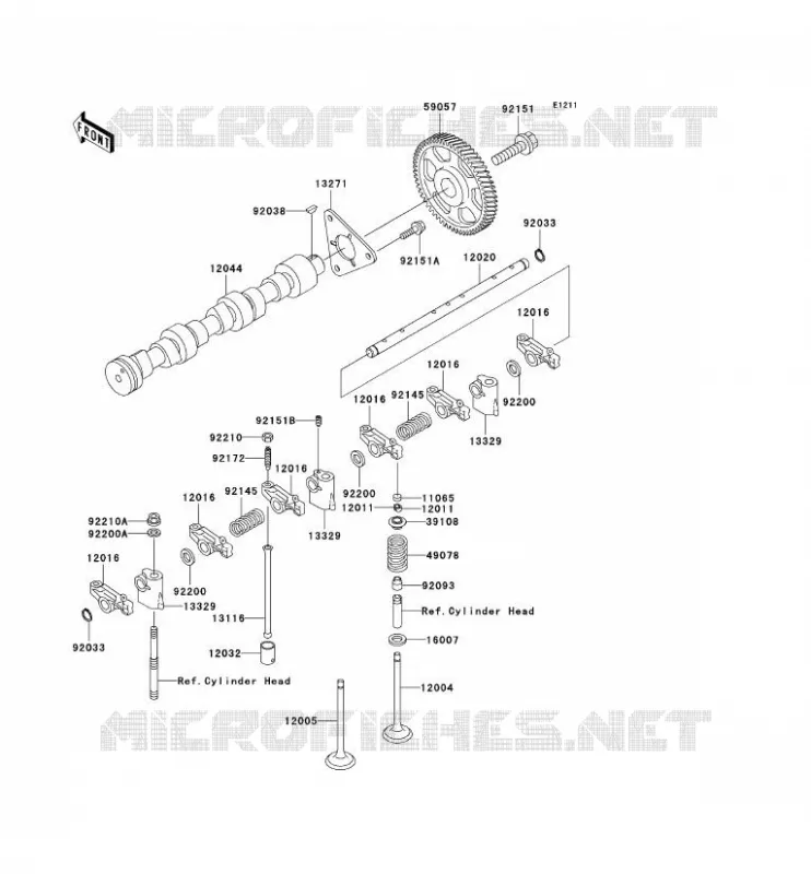 SOUPAPE/ARBRE A CAME Kawasaki SSV 950 2008 MULE 3010 TRANS 4X4 DIESEL  KAF950E8F