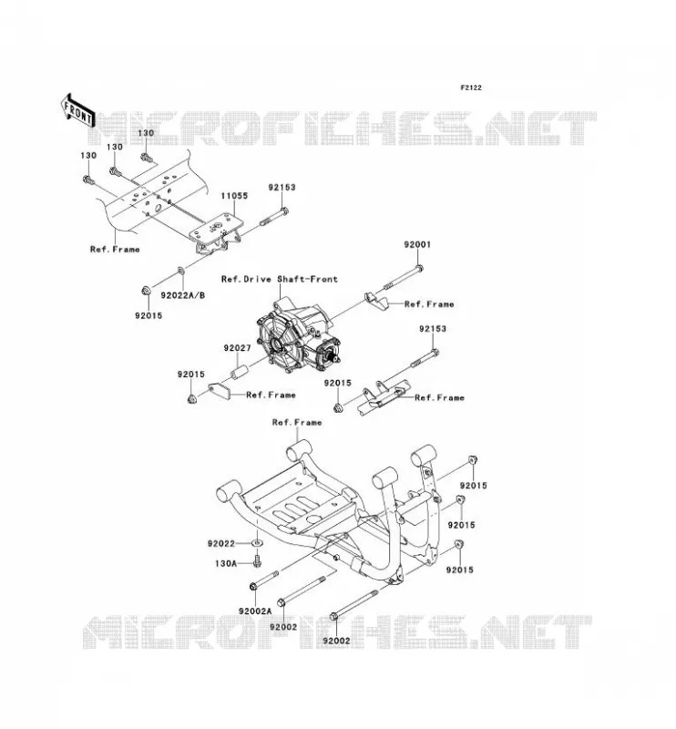 SUPPORT MOTEUR Kawasaki SSV 950 2010 MULE 4010 DIESEL 4X4  KAF950FAF